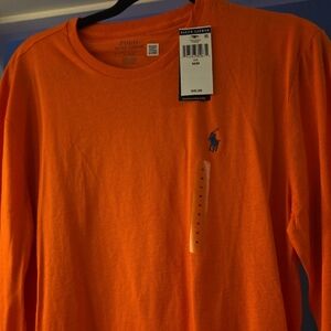 Polo by Ralph Lauren Bright Orange Long Sleeve Shirt